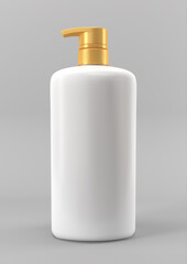 white plastic bottle, for cosmetic for branding, mockup
