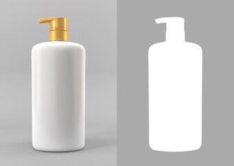 set of cosmetic bottles isolated, for branding, mockup