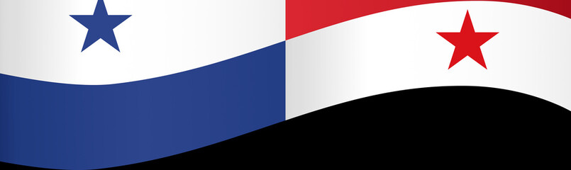 Panama flag wave  isolated  on png or transparent background,Symbol of Panama. vector illustration