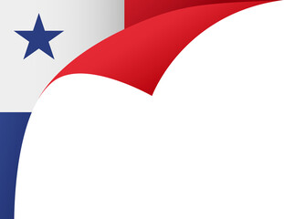Panama flag wave  isolated  on png or transparent background,Symbol of Panama. vector illustration