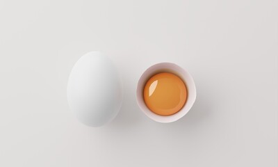 Raw fresh chicken eggs. Farm products, natural eggs. Closeup macro