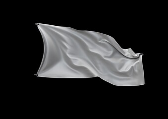 white satin flag
