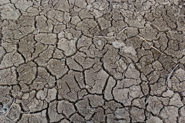 The cracked ground, Ground in drought, Soil texture and dry mud, Dry land