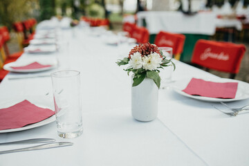 Beautiful boho wedding table decoration.
