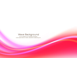 Abstract beautiful pink wave design background