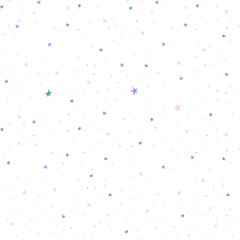 Seamless pattern with a little glitter stars