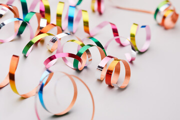 holiday ribbons on the white background
