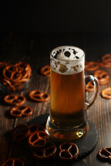 A mug with traditional German lager beer