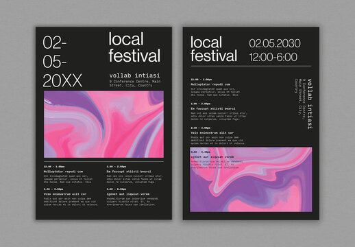 Abstract Festival Poster Design Layout