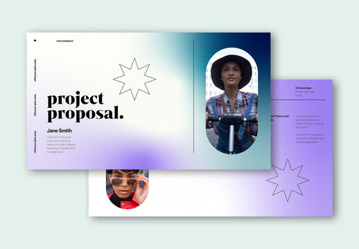Pitch Deck with Gradient Backgrounds