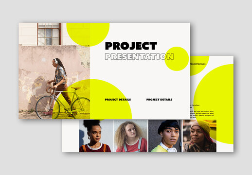 Pitch Deck with Yellow Circle Accents
