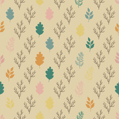Obraz premium Seamless background with leaves