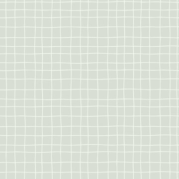 Seamless checkered repeating pattern with hand drawn grid. Light plaid background for wrapping paper, surface design and other design projects