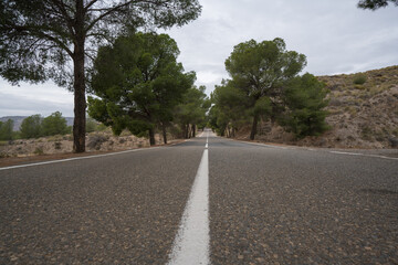 old road in the province of Almeria in the south of Spain