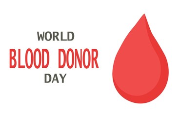 World blood donor day template on white background