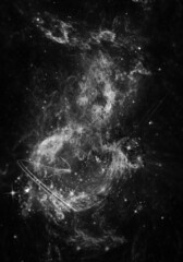 black and white splashes star space. Abstract blacklight black and white space hyper color stars nebula
