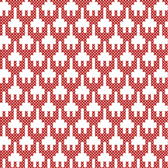 Seamless pattern in motifs of antique cross stitch