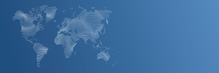 vector illustartion of striped world map on blue background © agrus