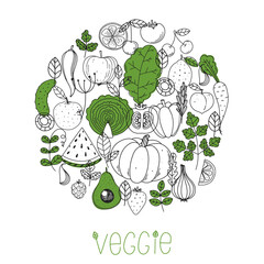 Vegetables and fruits collection. Scandinavian style illustration. Veggie food. Hand drawn vector illustration. Minimalist design. Scandinavian style illustration. Healthy organic food.