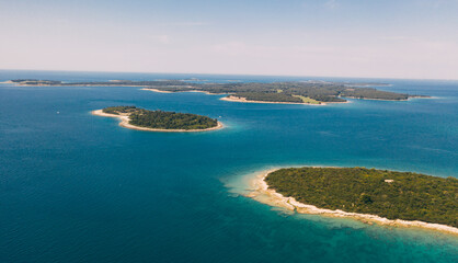Fototapeta na wymiar Aerial view of archipelago in Adriatic sea