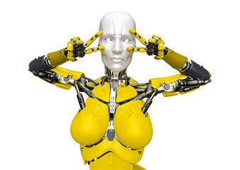 amazing robot is looking at you