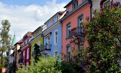 Gießenstraße in Freiburg im Frühling