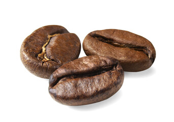 coffee beans isolated on white background