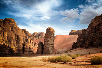 Journey through the Desert and Mountains. Al Ula, Saudi Arabia. 