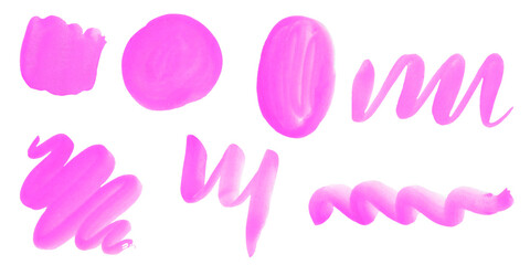 A set of elements from watercolor brush strokes and hand-drawn textures for design, decoration, backgrounds for inscriptions, etc.