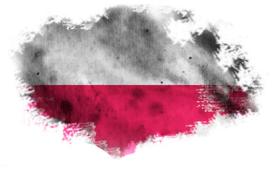 White torn background with flag of Poland. 3d illustration