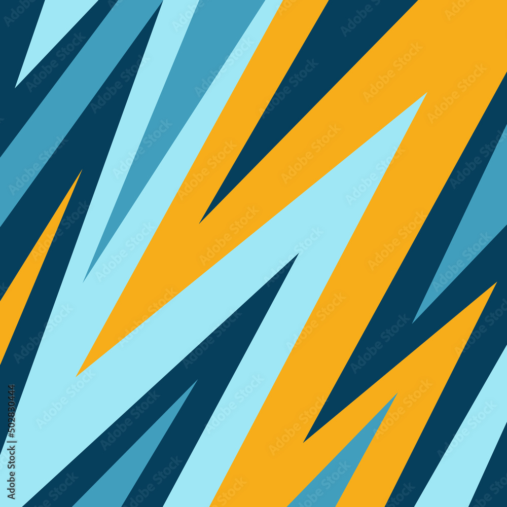 Poster simple background with gradient and colorful zigzag pattern