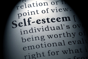 definition of self-esteem - obrazy, fototapety, plakaty