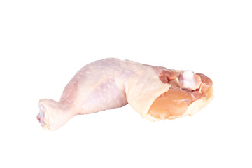 chicken drumstick fresh isolated on white background