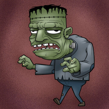 Frankenstein's Monster Cartoon Illustration