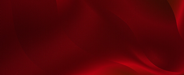 Red silk luxury background design with diagonal abstract blue line pattern in dark color. Vector horizontal template for business banner, premium invitation, voucher, prestigious gift certificate.	