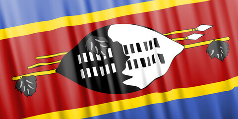 Wavy vector flag of Eswatini