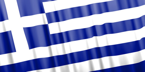 Wavy vector flag of Greece