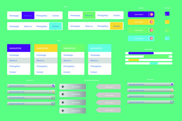 buttons and switches for websites and interfaces