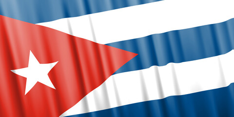Wavy vector flag of Cuba