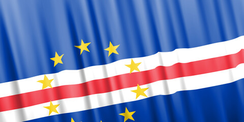 Wavy vector flag of Cape Verde