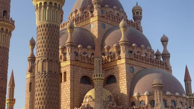 Al Mustafa Mosque, Sharm El Sheikh, 4k cinematic footage, Sinai, Egypt
