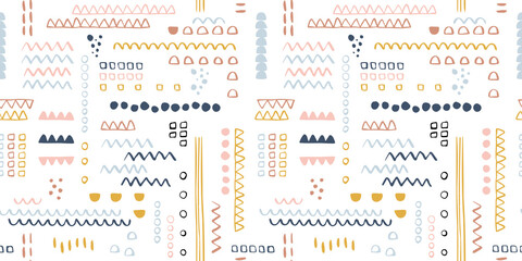 Vector seamless surface pattern design Childish background