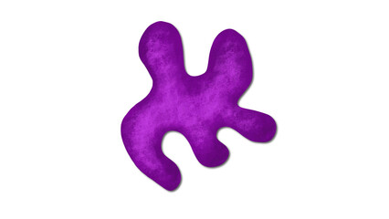 Amorphous Figure Abstract Blot the Concept of Psychology and Psychotherapy Purple Shapeless Splashes Background