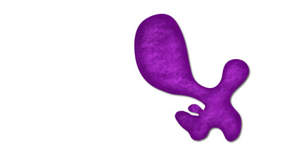 Amorphous Figure Abstract Blot the Concept of Psychology and Psychotherapy Purple Shapeless Splashes Background