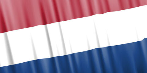 Wavy vector flag of Netherlands