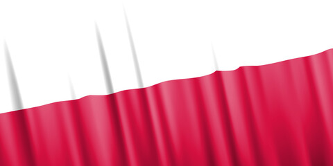 Wavy vector flag of Poland