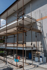 Obraz na płótnie Canvas construction site with scaffolding