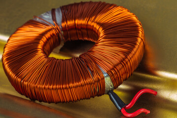 Electric transformer copper coil inductor
