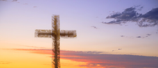 Cross and beautiful sky.