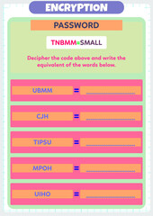 This worksheet has been prepared in order to enable students to solve the passwords and reach the result. The student who solves the password will find the hidden words.